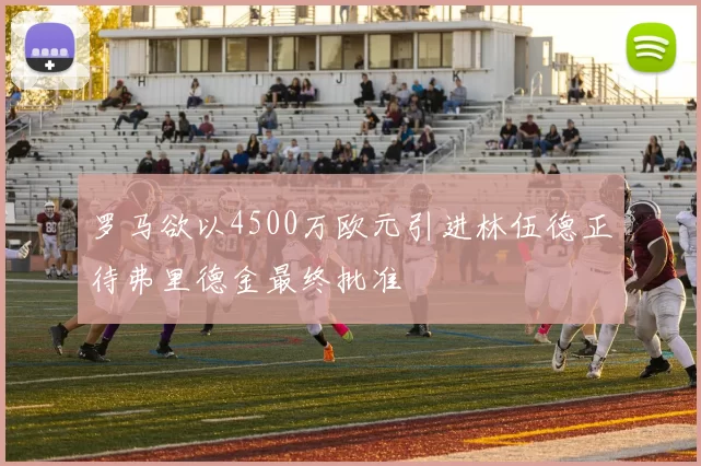 罗马欲以4500万欧元引进林伍德正待弗里德金最终批准